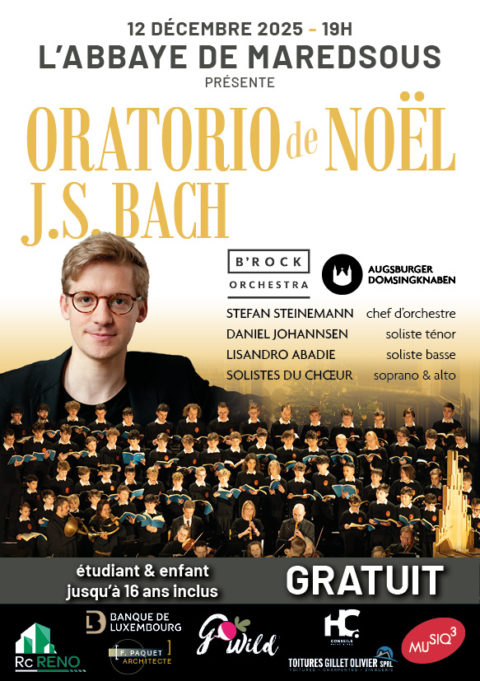 Concert J.S. Bach B’Rock Orchestra | Gratuit | Etudiant & enfant jusqu’à 16 ans inclus )